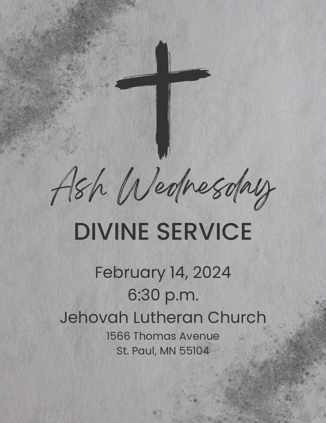 February 14: Ash Wednesday Service